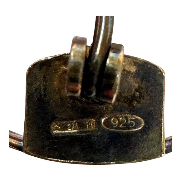 Vintage Millefiori Italy Art Glass Brooch 925 Sterling Silver Floral Design Pin - Picture 3 of 5